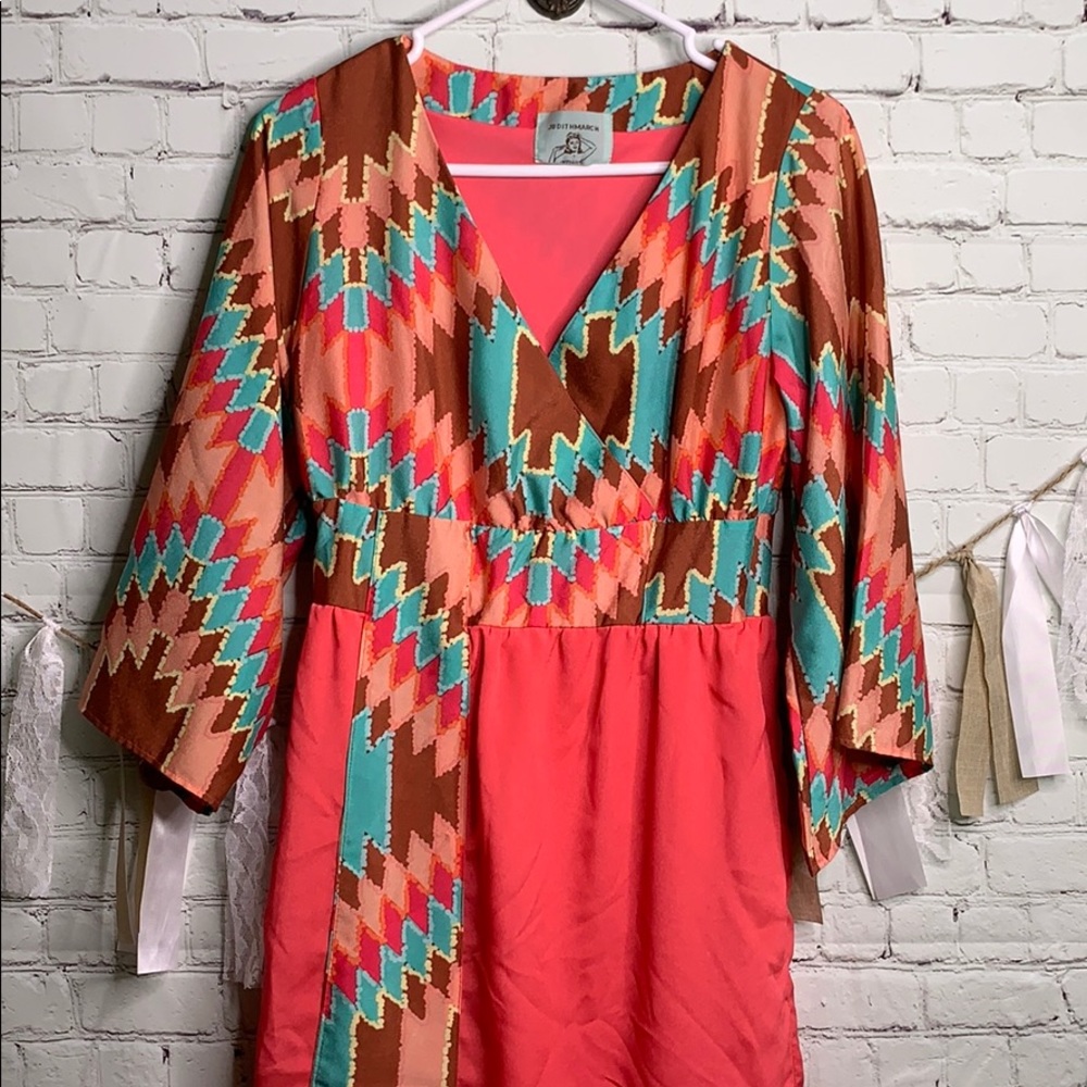 Judith March dress Retro Print Vintage style Medium